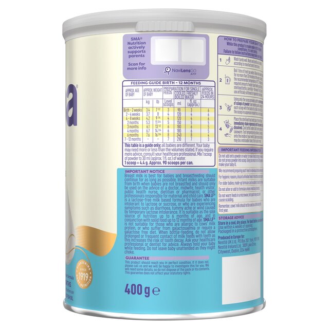 SMA Lactose Free Formula Powder, From Birth thumbnail 6