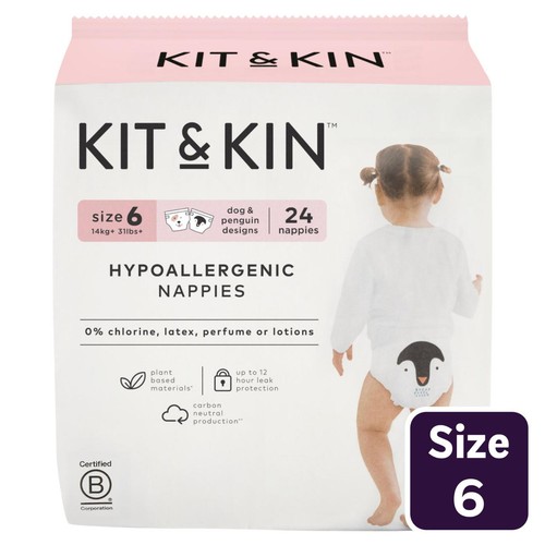 Kit & Kin Eco Nappies, Size 6 (14+kg)