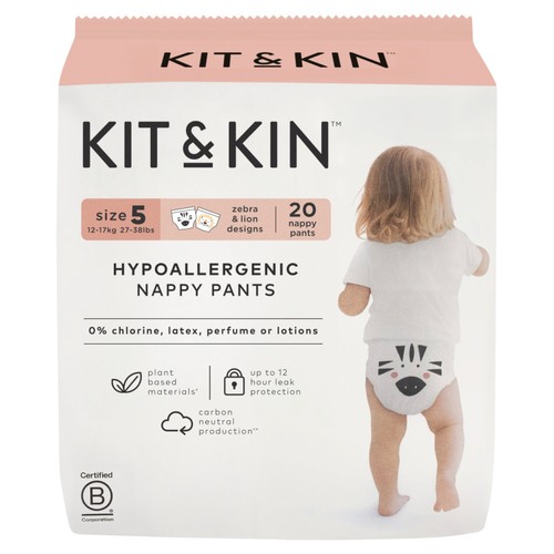 Kit & Kin Hypoallergenic Nappy Pants Size 5 (12-17kg) thumbnail 2