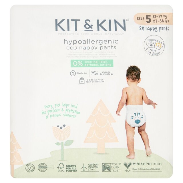 Kit & Kin Eco Nappy Pants, Size 5 (12-17kg) thumbnail 2