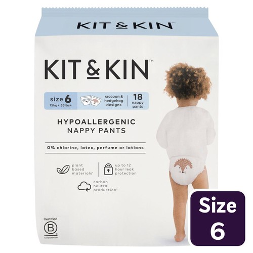 Kit & Kin Eco Nappy Pants, Size 6 (15+kg)