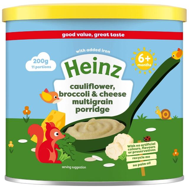 Heinz 6+mth First Steps Multigrain, Cauliflower, Broccoli & Cheese Porridge thumbnail 2
