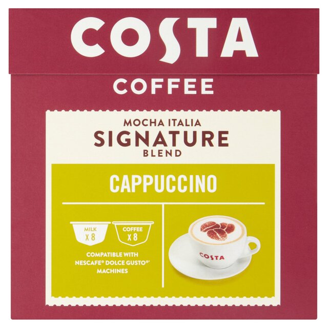 Costa Coffee NESCAFE Dolce Gusto Compatible Signature Blend Cappuccino Pods thumbnail 2