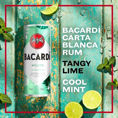 Bacardi Mojito Premix Rum Cocktail thumbnail 5