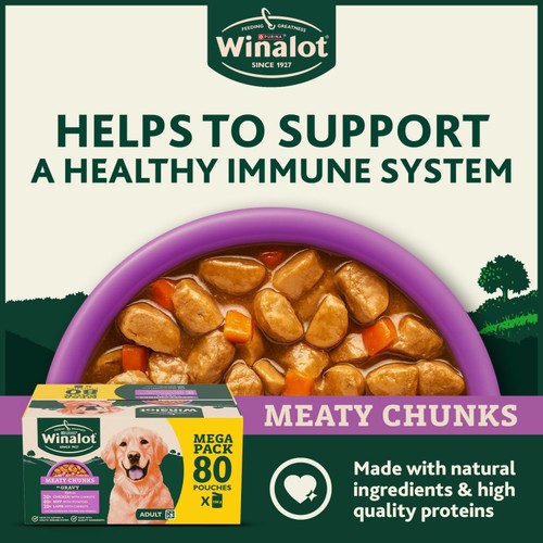 Winalot Meaty Chunks Mixed in Gravy Wet Dog Food  thumbnail 2