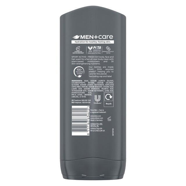 Dove Men+Care Sport Active+Fresh Body Wash thumbnail 3