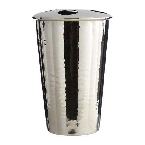 Premier Housewares Toothbrush Holder, Hammered Effect, Nickel Finish
