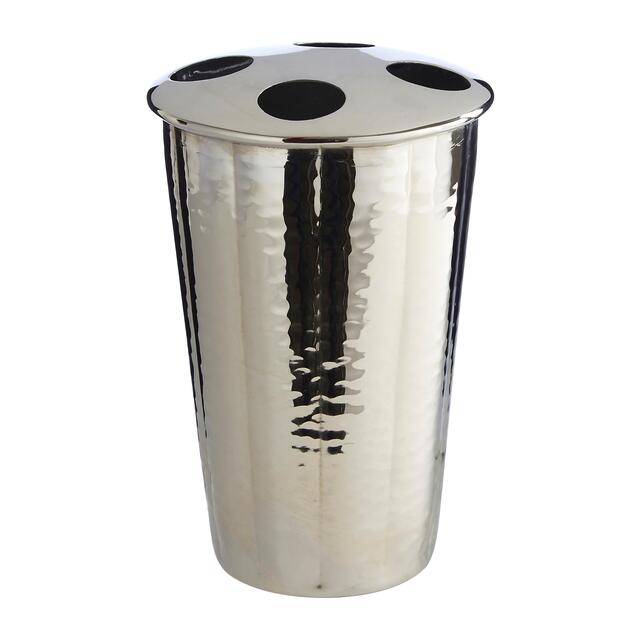 Premier Housewares Toothbrush Holder, Hammered Effect, Nickel Finish thumbnail 2