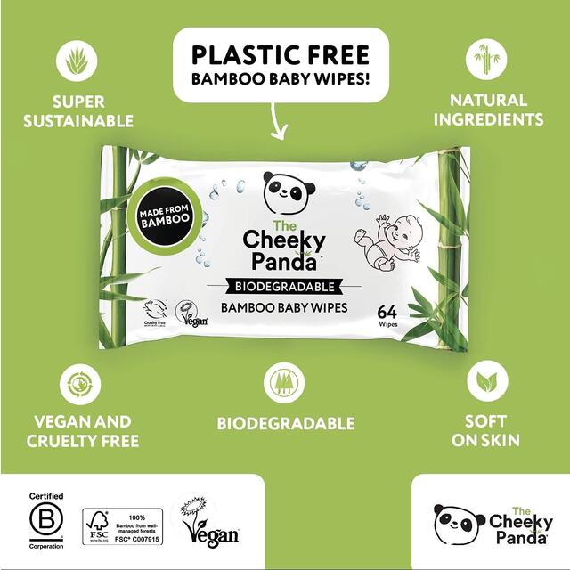 The Cheeky Panda Biodegradable Bamboo Baby Wipes thumbnail 4