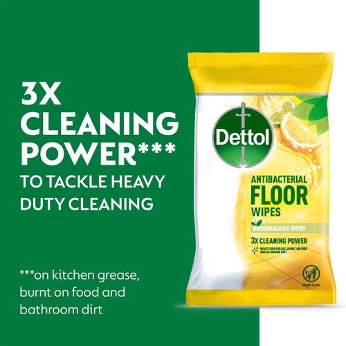 Dettol Antibacterial Extra Large Floor Wipes thumbnail 2