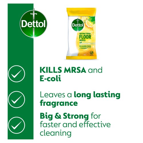 Dettol Antibacterial Extra Large Floor Wipes thumbnail 4