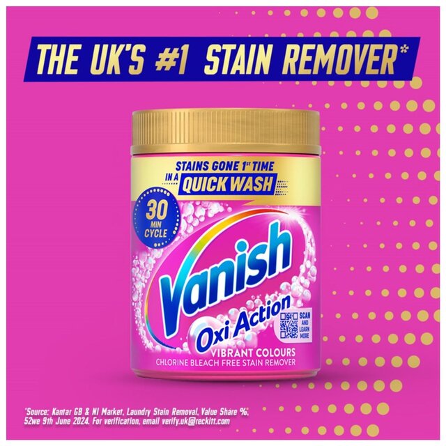 Vanish Oxi Action Fabric Stain Remover Powder Colours thumbnail 4
