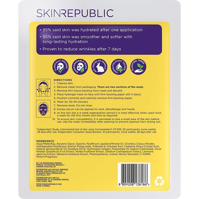 Skin Republic Biodegradable Collagen Hydrogel Face Mask thumbnail 2