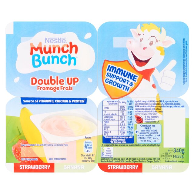 Munch Bunch Double Up Fromage Frais Strawberry & Banana thumbnail 2