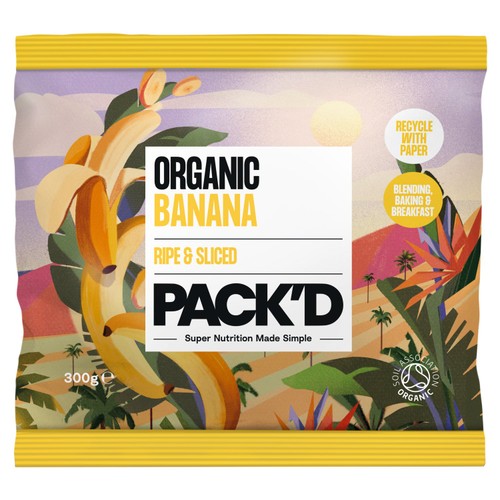 PACK'D Organic Ripe & Creamy Sliced Bananas