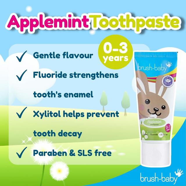 Brush-Baby Applemint Toothpaste, 0-3 Yrs thumbnail 4