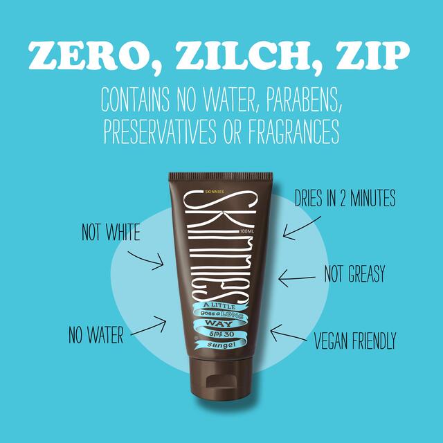 Skinnies SPF 30 Sunscreen Sungel, Vegan thumbnail 3