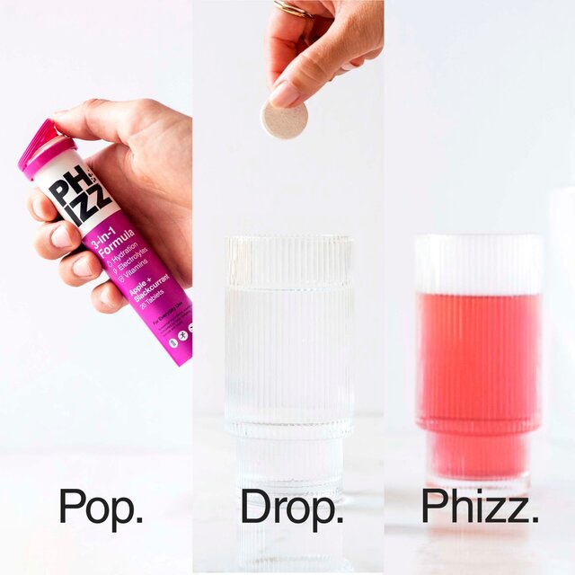 Phizz Apple+Blackcurrant 3in1 Hydration, Electrolyte & Vitamin Effervescent thumbnail 7