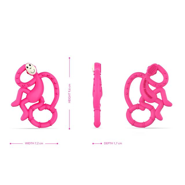 Matchstick Monkey Mini Monkey Teether - Pink thumbnail 2