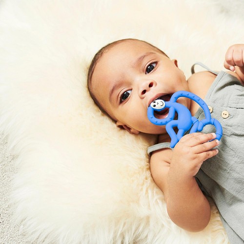 Matchstick Monkey Mini Monkey Teether - Blue thumbnail 4