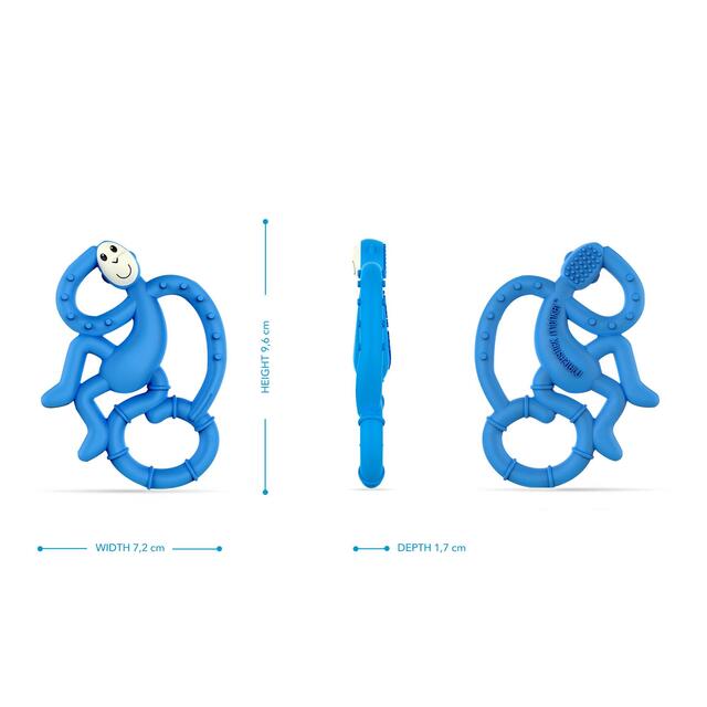 Matchstick Monkey Mini Monkey Teether - Blue thumbnail 2