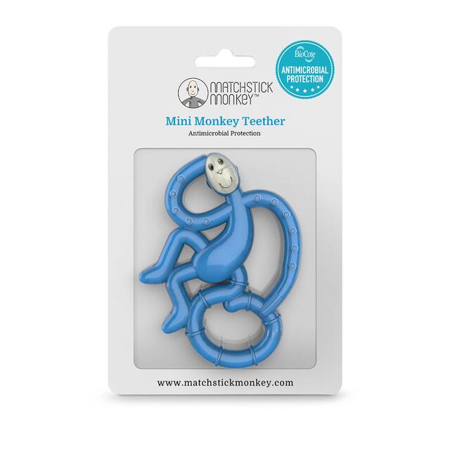 Matchstick Monkey Mini Monkey Teether - Blue thumbnail 3