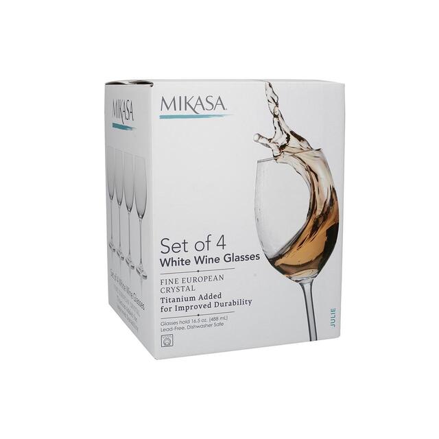 Mikasa Julie 16.5oz White Wine Glasses Set of 4 thumbnail 5