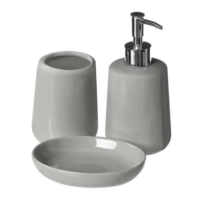 Premier Housewares Bathroom Set, Grey