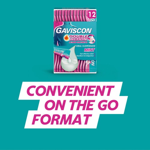 Gaviscon Heartburn & Indigestion Peppermint Liquid Sachets thumbnail 4