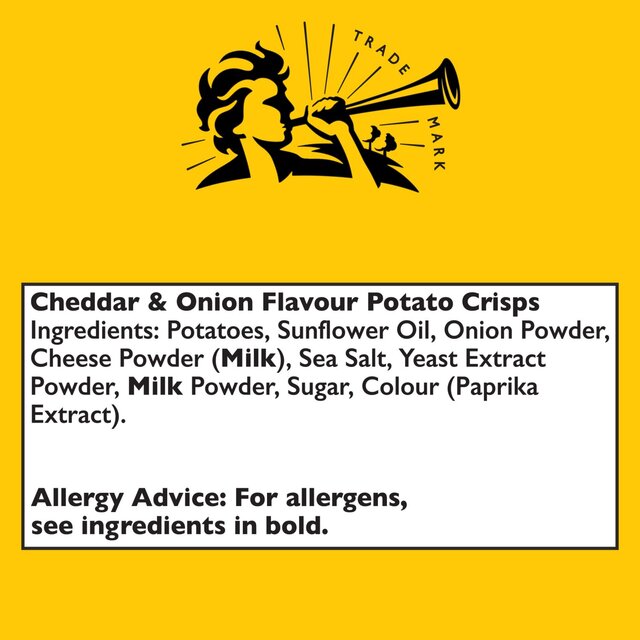 Pipers Lye Cross Cheddar & Onion Sharing Bag Crisps thumbnail 3