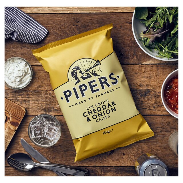 Pipers Lye Cross Cheddar & Onion Sharing Bag Crisps thumbnail 4