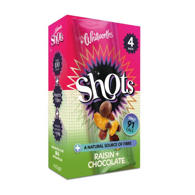 Whitworths Shots Snack Pack Raisin & Chocolate