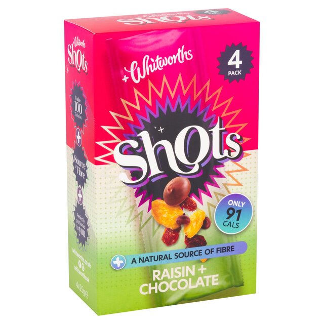 Whitworths Shots Snack Pack Raisin & Chocolate thumbnail 4