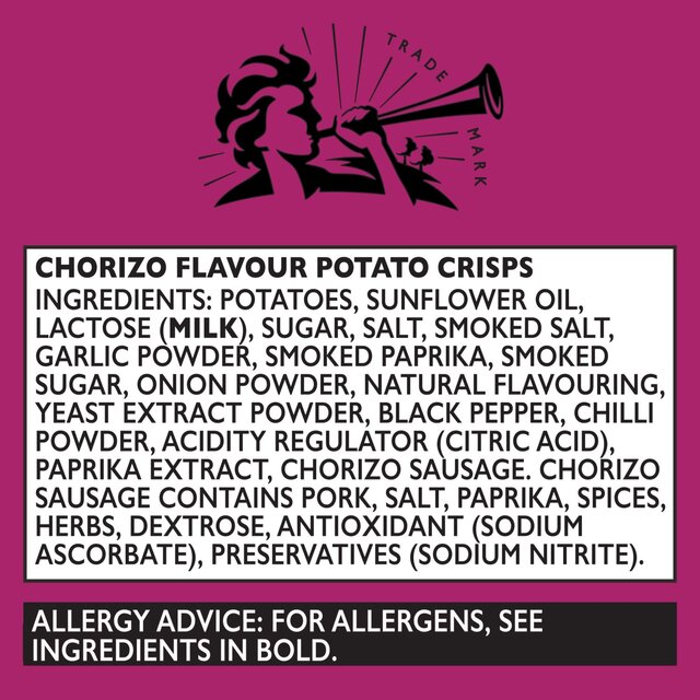 Pipers Trealy Farm Chorizo Sharing Bag Crisps thumbnail 2