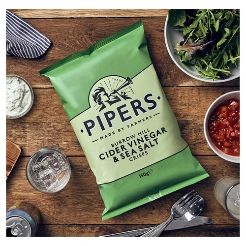 Pipers Burrow Hill Cider Vinegar & Sea Salt Sharing Bag Crisps thumbnail 3