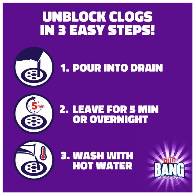Cillit Bang Drain Odour Eliminator & Unblocker Gel thumbnail 4