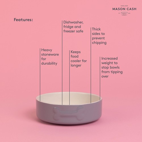Mason Cash Colour Mix Grey Dog Bowl 15cm thumbnail 3