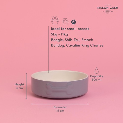 Mason Cash Colour Mix Grey Dog Bowl 15cm thumbnail 4