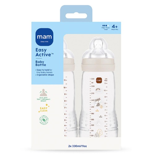 MAM Easy Active 330ml Bottle - Grey