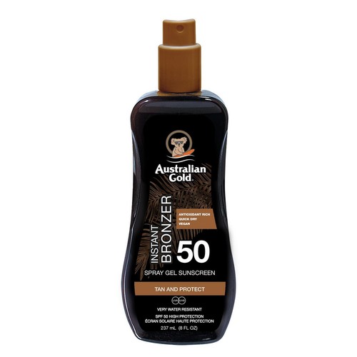 Australian Gold SPF 50 Sunscreen Spray with Instant Bronzer thumbnail 2