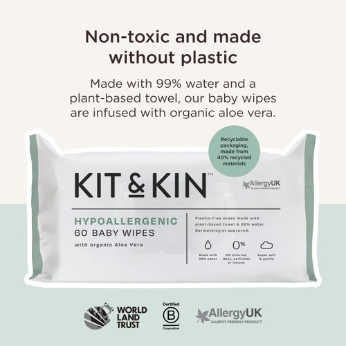 Kit & Kin Hypoallergenic Baby Wipes Multipack thumbnail 5
