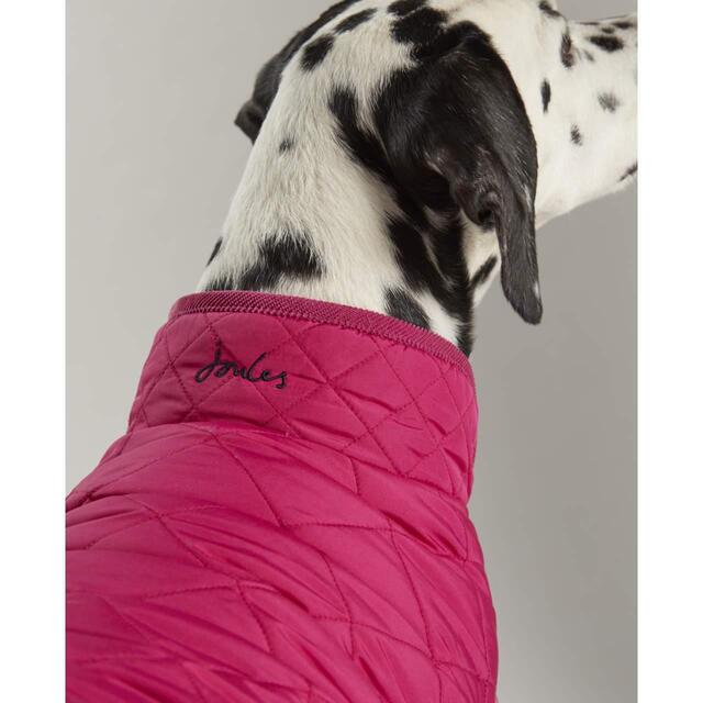 Joules Raspberry Quilted Coat Small thumbnail 4