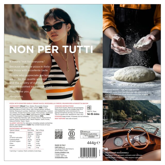 Crosta Mollica Rustica Sourdough Pizza with Pancetta & Mushrooms thumbnail 3