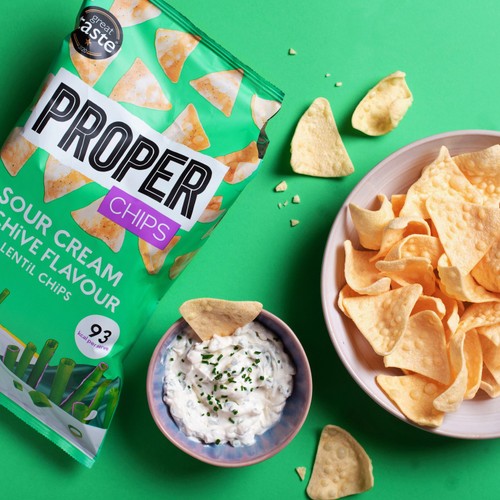 Properchips Sour Cream & Chive Lentil Chips thumbnail 2
