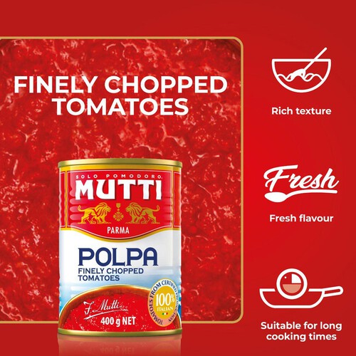 Mutti Polpa Finely Chopped Italian Tomatoes thumbnail 3