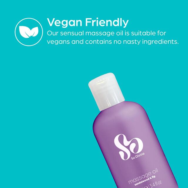 So Divine Massage Oil with Sandlewood and Fig Vegan Friendly thumbnail 4