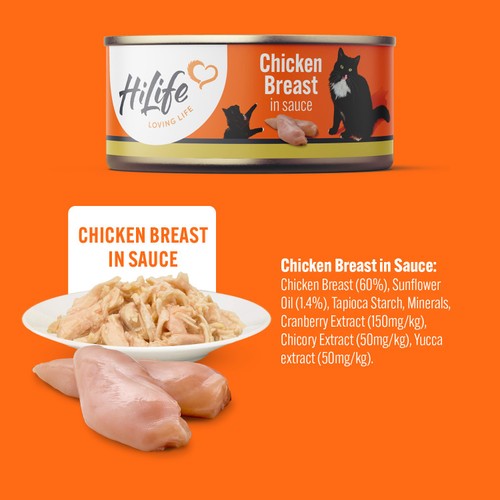 HiLife It's Only Natural Luxury Cat Food - Chicken Breast in Sauce thumbnail 3