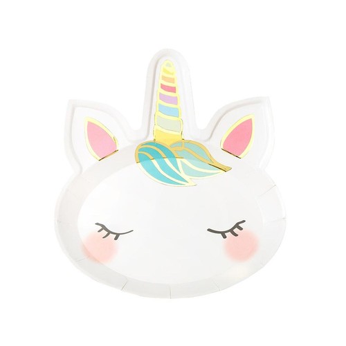 Talking Tables Unicorn Shaped Paper Plates