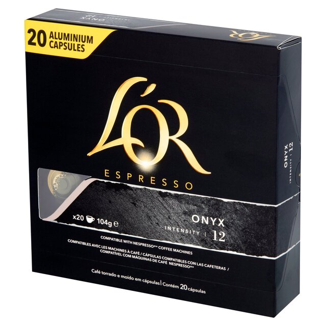 L'OR Onyx Coffee Pods x20 Intensity 12 thumbnail 3