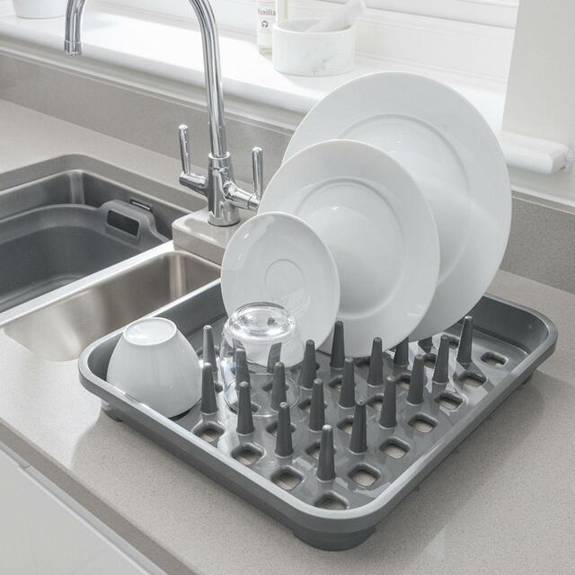 Addis 100% Recycled Draining Rack, Light Grey thumbnail 2